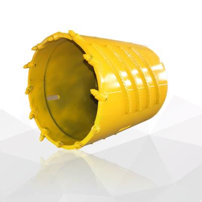 China Piling Foundation Tools Spare Parts Core Barrel With Bullet Teeth For Boring Piling Equipment for sale