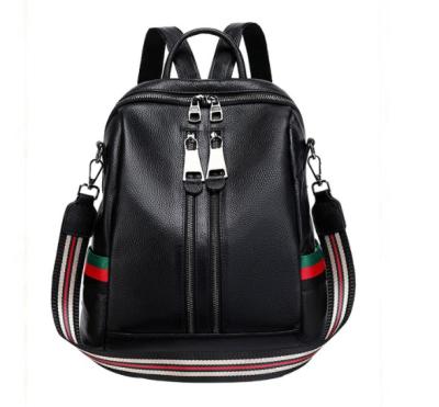 China Large Capacity Designer Brand Backpack Vegan Chain Leather Handbag Cross Body Women Backpack For Ladies for sale