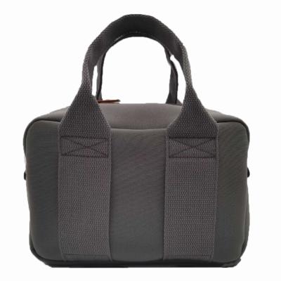 China Best Quality Freezable Insulated Zip Closure Neoprene Gray Tote Lunch Cooler Bag Waterproof for sale