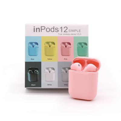 China Good stereo sound quality and cheap BT 5.0 inpods 12 earphone earphone for all type of phones auto connect earphone radio matte for sale