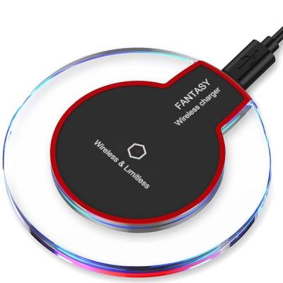 China Top Selling k9 5W Mobile Phone Wireless Charger With Led Qi Radio Lightweight Portable Universal Phone Fast Charger For Mobile Phone for sale