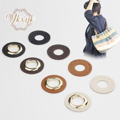 China Luxury High Quality Large Antique Button PU Leather Grommet For DIY Bag Parts Accessories for sale