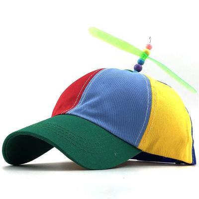 China JOINT Creative Removable Propeller Dragonfly Bamboo Kids Baseball Caps And Kid Peaked Hats for sale