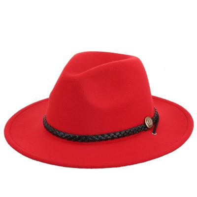 China 2021 fall/winter British style men's large furry rivet hat along the European and American wool hat belt fashion style hot sale for sale