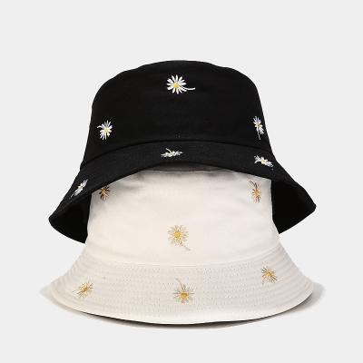 China COMMON Hot Sales Embroidery Florentine Amazon Use Fisherman Hat Summer Outdoor Sunshade Double Sided Bucket Hat for sale