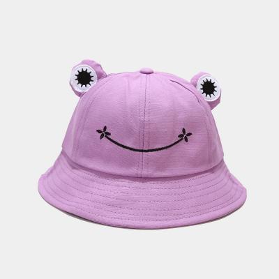 China Amazon Sales Cartoon Frog Pattern Fisherman Hat Outdoor Leisure Versatiler Basin Hat COMMON Hot Bucket Hat for sale