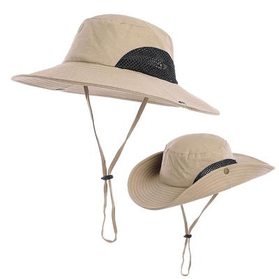 China Sunscreen HatMen Outdoor Casual Summer Bucket Hats And Women Fisherman Mountaineering Fishing Wide Brim Sun Visor Hat UV Protect for sale