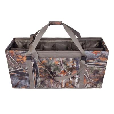 China Storaged Hunting Camouflage 12 Slot Decoy Bag For Duck Goose Turkey Decoy for sale