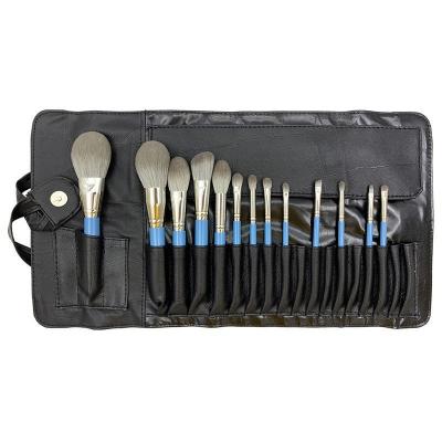 China Convenient 18/24pcs Makeup Brush PU Leather Clean Custom Logo Cosmetic Brush Bag for sale