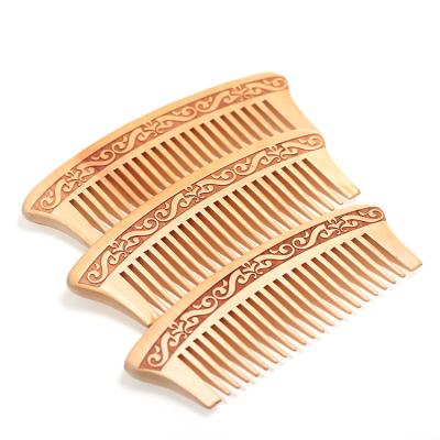 China Comfortable Natural Wide Wooden Hair Comb NO--Static Peach Tooth Comb Natural Wide Wooden Massage Hair for sale