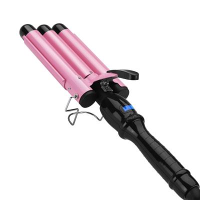 China Multi-temperature New 3 Degree Tourmaline Power Style Ceramic Private Label Hair Curling Iron Hair Curler for sale