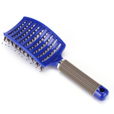 China Salon Hair Make Oversized Curved Vented Design Paddle Detangling Faster Drying Professional Quick Dry Hair Brush for sale