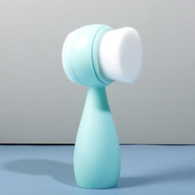 China Dual Flat Brush Side Face Massage Cleansing Brush for sale