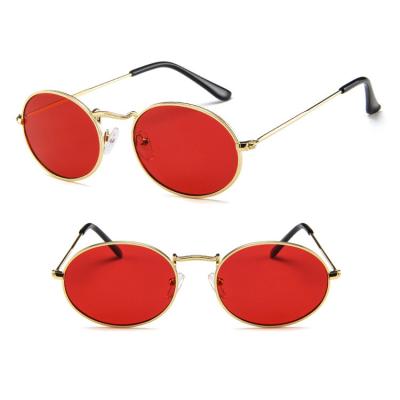 China 2021 Fashion Sunglasses Cheap Designer Shades Metal Round Frame Polarized Sunglasses for sale