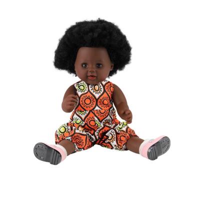 China Changeable Dressing Children Toys 2021 New 16 Inch African Black Doll Wholesale Plastic Baby Dolls For Sale Toys for sale