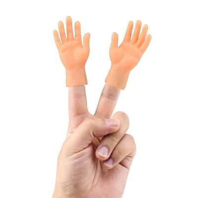 China Novetly Eco-friendly Material 2pcs Set of Left and Right Tiny Hands Toy Finger Hands Finger Puppets for sale