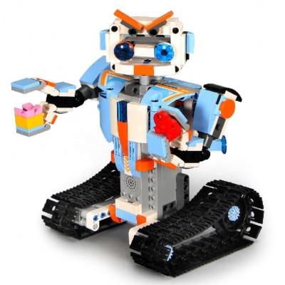 China Mold King Kids DIY Plastic Eco-friendly Material Remote Control Blue Robert M4 Double Assemble Building Block Toys for sale