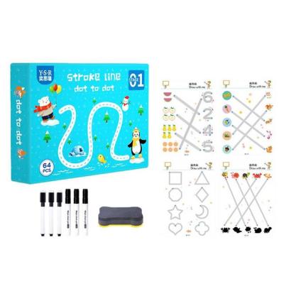 China Early Education Kids Toys Early Educational Tablet Math Game Book Drawing Children Learning Shape Pen Control Training Set with Erasable Pen for sale