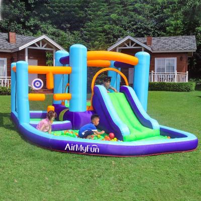 China Cheap Price Small Nylon Commercial Air Jumping Castle Theme Balloon Inflatable Bouncer With Slide for sale