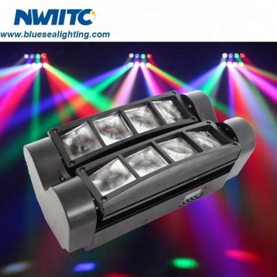 China hotel dj mini disco party dmx rgbw 8x3w led spider beam moving head light for sale