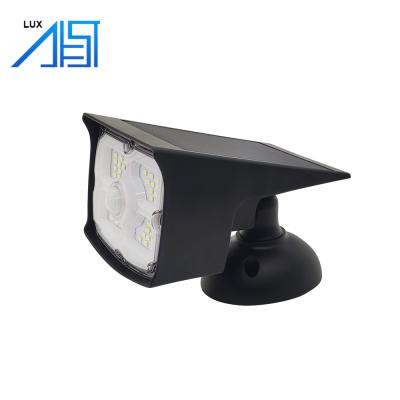 China Adjustable Led Solar Garden Wall Light IP65 PIR Motion Sensor Spotlight 360 Outdoor for sale