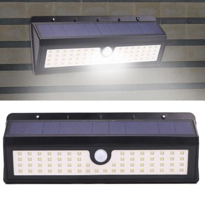 China Solar Polycarbonate LED Outdoor Landscape Lighting 62 LED Waterproof Powered Solar Panel Security Garden Light for sale