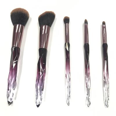 China Angular Blush Cosmetic Brushes Crystal Makeup Brush Custom Makeup Nylon Brush Set for sale