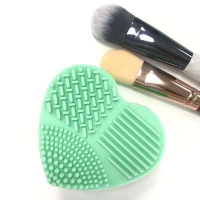 China Wholesale Heart Shaped Silicone Makeup Brush Cleaning Pad Cleaning Pad for sale