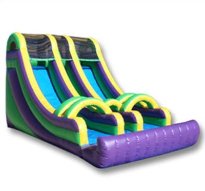 China Outdoor or Indoor Lane Inflatable Double Water Slide Cheap Inflatable Slides for sale