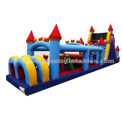 China 2020 Discount PVC Tarpaulin Cheap Inflatable Commercial Obstacle Course Bouncing House Best For Kids Big Factory for sale