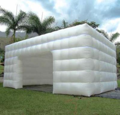 China Inflatable Seam Or Air Sealed Type Outdoor Cube PVC Tarpaulin Inflatable Tent White Tent for sale