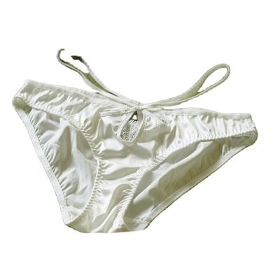 China Ladies Breathable Underwear Panties Ice Silk Women's Ice Satin Hollow Panties Sexy Women's Lace Underwear for sale