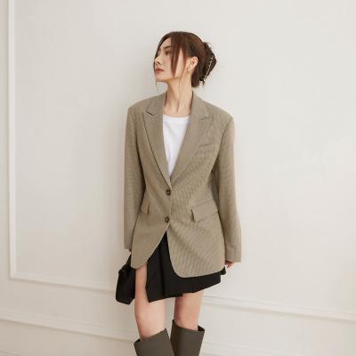 China Anti-wrinkle ready to ship 2021 hot sale women spring high qulity fashion design blazer suit for sale