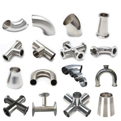 China Food OEM 2021 New 3 Way Elbow Threaded Pipe Fittings Stainless Steel , Weld 1/2-6 0-10bar Stainless Sanitary Pipe Fittings Flange for sale