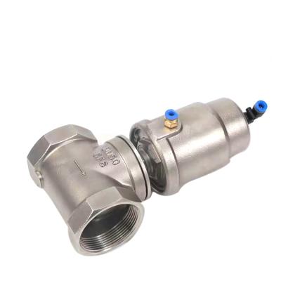 China General High Quality SS Weld Male Stainless Steel Pneumatic Piston Flange 1/2-4 Angle Seat Sanitary Valve for sale