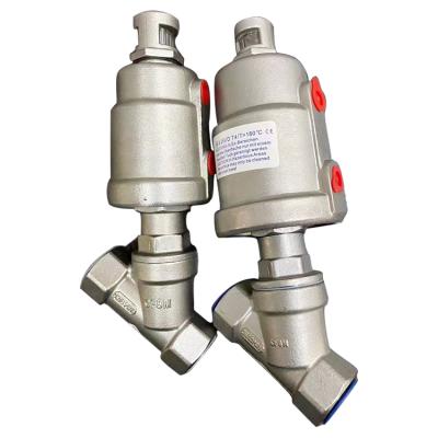 China General Pneumatic Flange High Pressure 1/2-4 Stainless Steel Piston Angle Seat Valve for sale