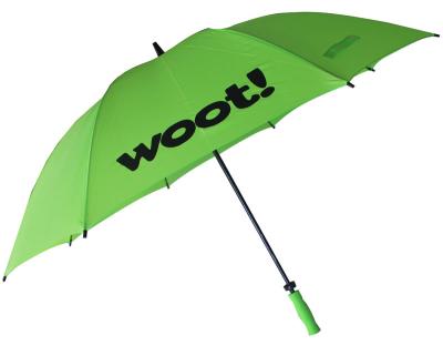 China Promotional Windproof Custom Green Polyester OEM Straight Golf Umbrella for sale