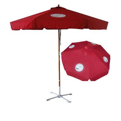 China 2.6M Patio Traditional Umbrella Wooden Indian Garden Umbrellas for sale