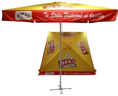 China Modern Full Color Printing Aluminum Beer Advertising Patio Garden Parasol for sale