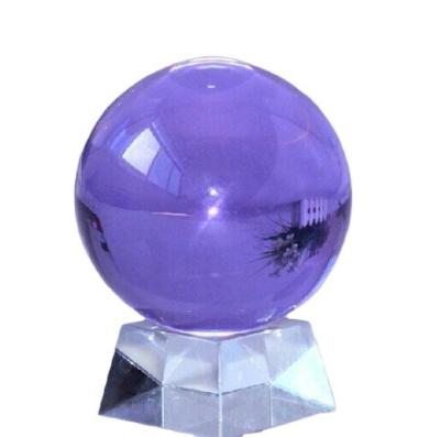 China China fengshui decorative color crystal glass ball smooth simple sphere for sale