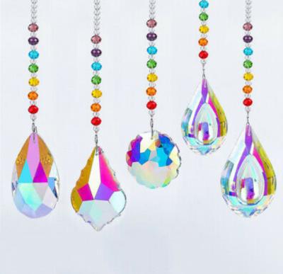 China China Rainbow Fengshui Sun Catcher Window Prism Window Chime Crystal Bead Chain for sale