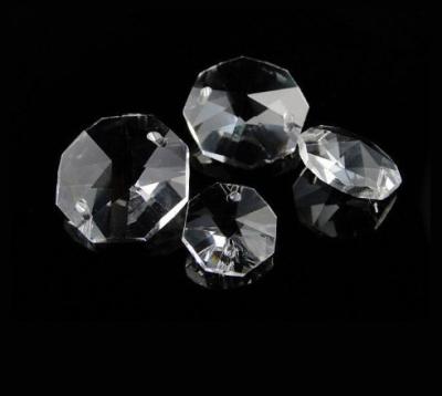 China Crystal Clear Transparent Chandelier Lighting Crystal Glass Octagon Beads for sale