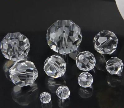 China China Decorative Crystal Glass Faceted Round Cut Beads Balls for sale