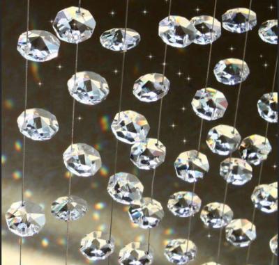 China China Crystal Glass Octagon Bead Garland Chain Curtain for sale