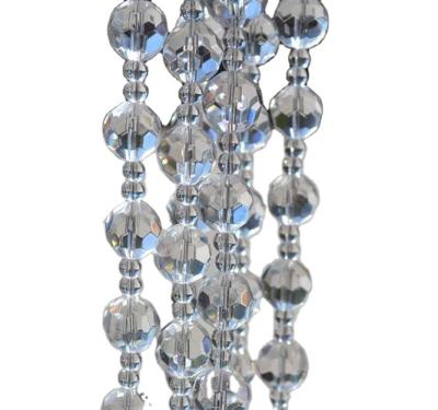 China Decorative China Crystal Glass Bead String String Curtain Faceted Garland for sale