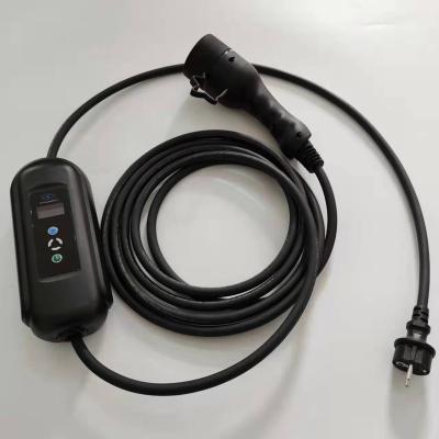 China Adjustable Screen Display 3.5kw 16A EV Charger Portable J1772 Type 1 With CE Plug Electric Vehicle Car Charger for sale