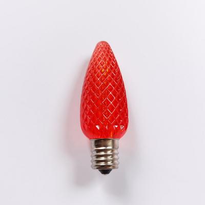 China Red Christmas Lights C9 E17 Base 0.8W Christmas Decoration Candle Lights Holiday Bulbs for sale