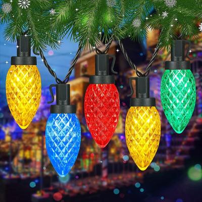 China Holiday Christmas Light Holiday Lighting Christmas Lights C9 LED Bulbs E17 0.8W Multicolor Christmas Decoration Lamp Bulb For Indoor And Outdoor for sale