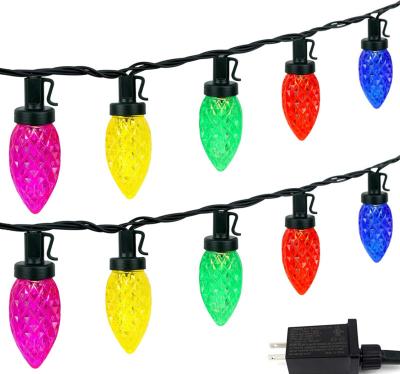 China Holiday Xmas E17 C9 Light Low String Lights 12V 0.8W Waterproof Decorative Lights for Christmas Indoor Outdoor Decoration for sale