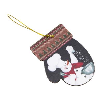 China Christamas Home Decoration Wooden Christmas Ornament MDF Pendants Christmas Tree For Xmas Party Decorations for sale